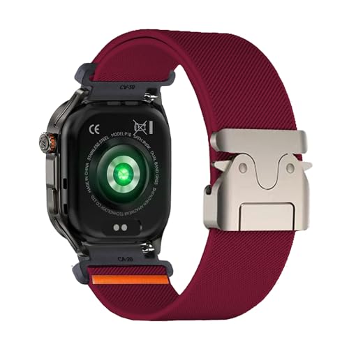 編組ソロループ弾性ストラップ対応 KOSPET MAGIC P10 用交換バンドクイックリース時計ナイロンストラップ替えベルト磁気バックル換えベルトマグネットコンパチブルシャオミ KOSPET MAGIC P10 伸縮性交換レディース メンズ (1)