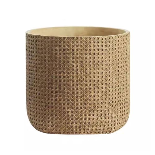 LUZZILE Tontöpfe für Pflanzen, Retro-Rattan, Monstera, bodenstehend,...