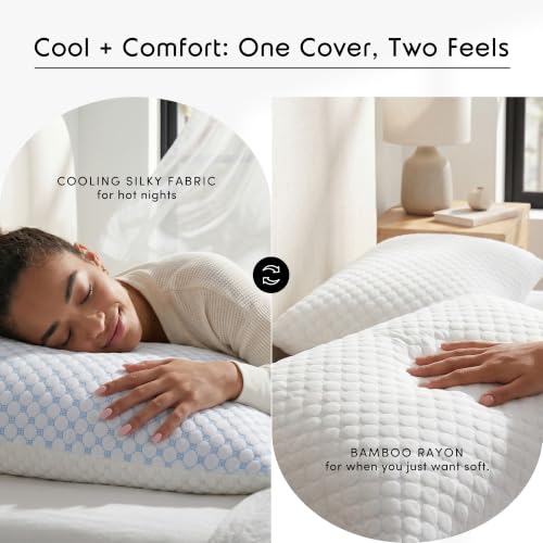 Nestl Cooling Memory Foam Pillow, Standard, 2-Pack by Nestl - Used condition - Image 6