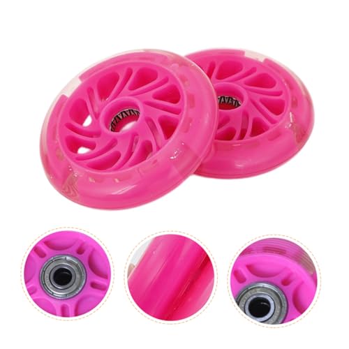 2 Piezas Ruedas Auxiliares para Bicicleta con Diseño Luminoso de PU, Antideslizantes y Resistentes para Entrenamiento miniatura 4