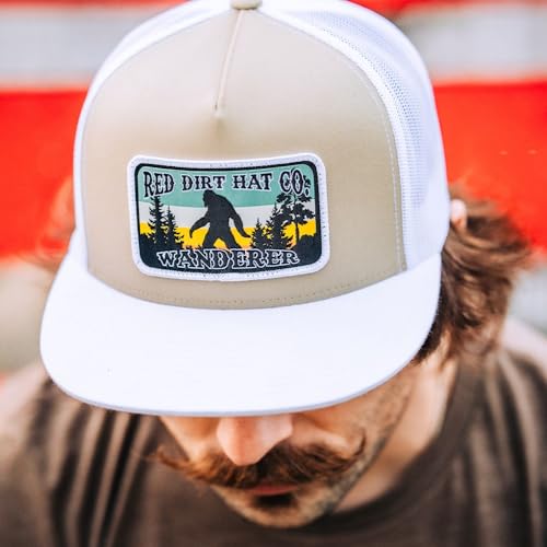 Image of Red Dirt Hat Company Wildlife Adjustable Snapback Hat (US, Alpha, One Size, Wanderer - White /Khaki)