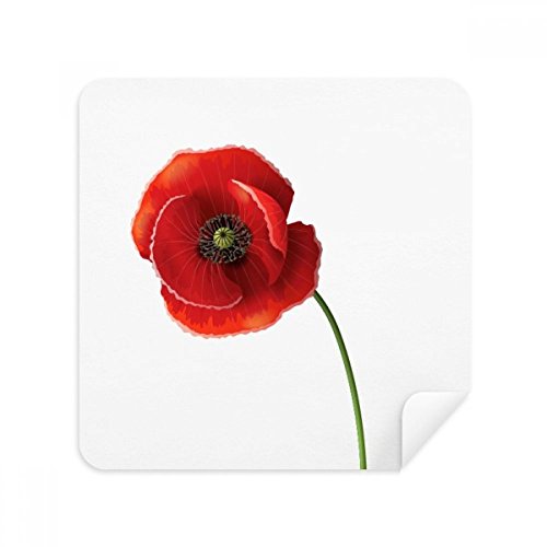 Chiffon de nettoyage maïs coquelicot rouge en daim pour éliminer les traces de lunettes
