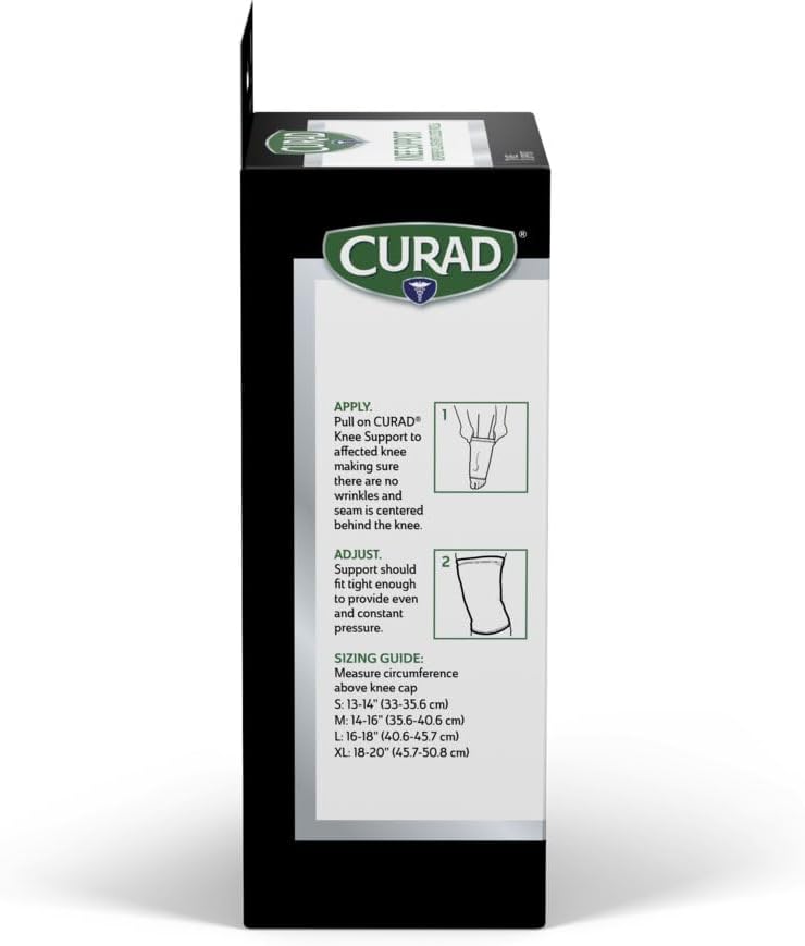 Miniatura 3 de CURAD Rodillera de neopreno con rótula cerrada, talla L, (circunferencia de 16 a 18 pulgadas), 1 unidad