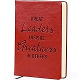 Threepacers Boss Appreciation Gift Leadership Notebook,Thank You Gifts for Boss Leader Supervisor Mentor Manager,A5 Size (5.7' x 8.3') 200 Pages 100 GSM Thick Paper(Brown)