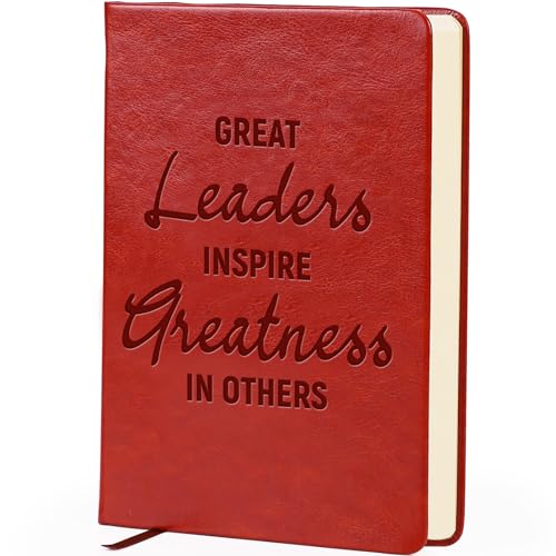 Threepacers Boss Appreciation Gift Leadership Notebook,Thank You Gifts for Boss Leader Supervisor Mentor Manager,A5 Size (5.7" x 8.3") 200 Pages 100 GSM Thick Paper(Brown)