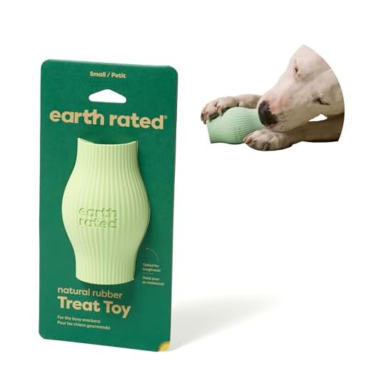 Earth Rated Treat Dispensing Dog Toys, Enrichment Toy for Adult and Puppy Dogs, Slow Feeder, Dishwasher and Freezer-Safe, Natural Rubber, Small, Green