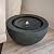 Xbrand 19.8"" W Round Polyresin Indoor/Outdoor Sphere Water Fountain w/LED Light, Garden Water Fountain, Water Bowl Fountain, Patio Water Fountain, Water Fountain Décor, Dark Green, ALLS3542-2