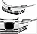 YLT AUTO Fit for 2016-2017 Honda Accord LX EX Sedan 4DR Front Cover Bumper Upper Grille Replacement Shroud Kit Black Front Grid Cover Air Intake with Chrome Trim