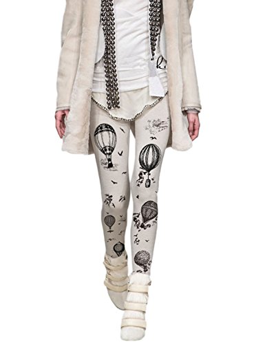 Only Faith Women Retro Hot Air Balloon Velvet Stockings Pantyhose