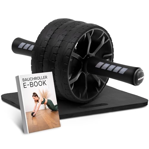 NEOLYMP Bauchtrainer für Zuhause mit Knieauflagen Matte und Bauchroller...