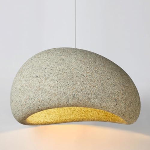 Modernes Restaurant Pendelleuchte Kreativ-Harz Lampe E27 Schlafzimmer Kronleuchter Japanischer Wabi-Sabi-Stil Hängelampe Bar Leuchter For Wohnzimmer Café Deko Hängeleuchten(Mottled yellow B,50cm)