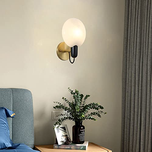Applique Murale LED en Laiton et Effet Marbre H10.24in - 3