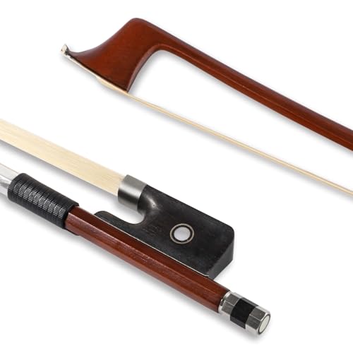PAWFECTJEE Handmade Brazilwood Cello Bow with Natural Horsehair, Ebony Frog,