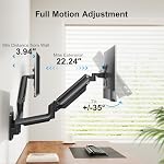 HUANUO Dual Monitor Wall Mount up to 32-inch Screens, Wall Monitor Mount with Design System, Height-Adjustable/Tilt/Swivel/Rotate, Dual Monitor Mount Holds 17.6 lbs, VESA 75 or 100mm