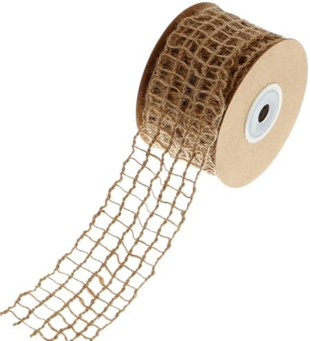 1 Roll Webbing Handmade Christmas Decor Fishing Net Decor Wrapping Burlap Ribbon Christmas Tree DIY Craft Arts Craft Decoration Decorative Rope Handmade Rope