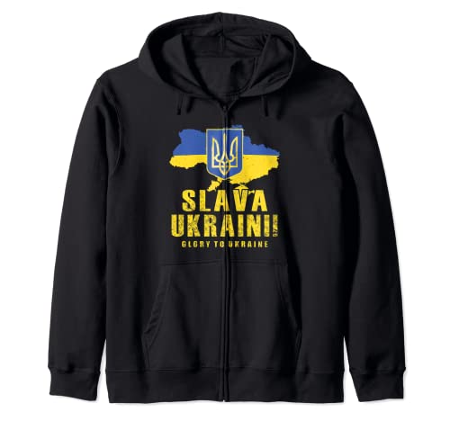 Pro Ukraine Slava Ukraini Glory To Ukraine Emblema Bandera Mapa Sudadera Cover
