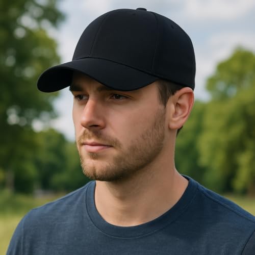 Image of Weavers Villa Soft Cotton Twill Adjustable Unisex Black Cap for Men and Women Freesize Baseball Cap
