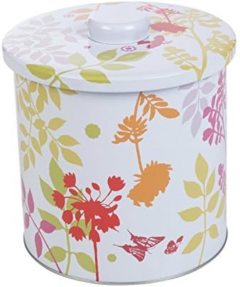 Round Sealed Metal Biscuit Tin (Flower)