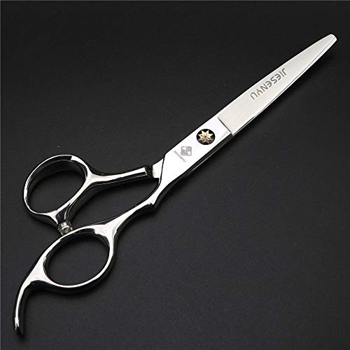Ciseaux de coiffure 440C en acier argenté JIESENYU de haute précision