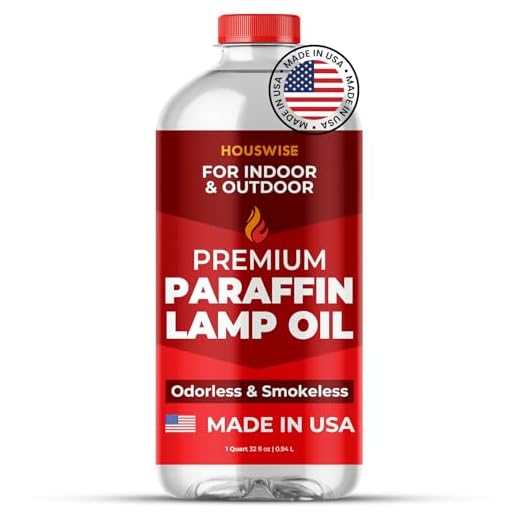 Houswise Premium Liquid Paraffin Lamp Oil for Indoor Use 1 Quart - Indoor Smokeless Odorless Paraffin Oil Fuel for Lamps, Lantern, Candle