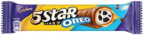 Cadbury 5 Star Oreo Chocolate Bar, 42 Gram ( Pack of 10 ) 420 Grams