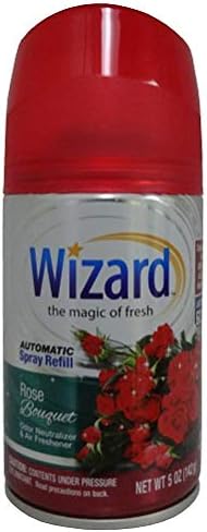 Wizard Automatic Spray 5Oz Refill (Package May Vary) Pack of (Rose Bouquet, 6)