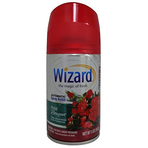 Wizard Automatic Spray 5Oz Refill (Package May Vary) Pack of (Rose Bouquet, 3)