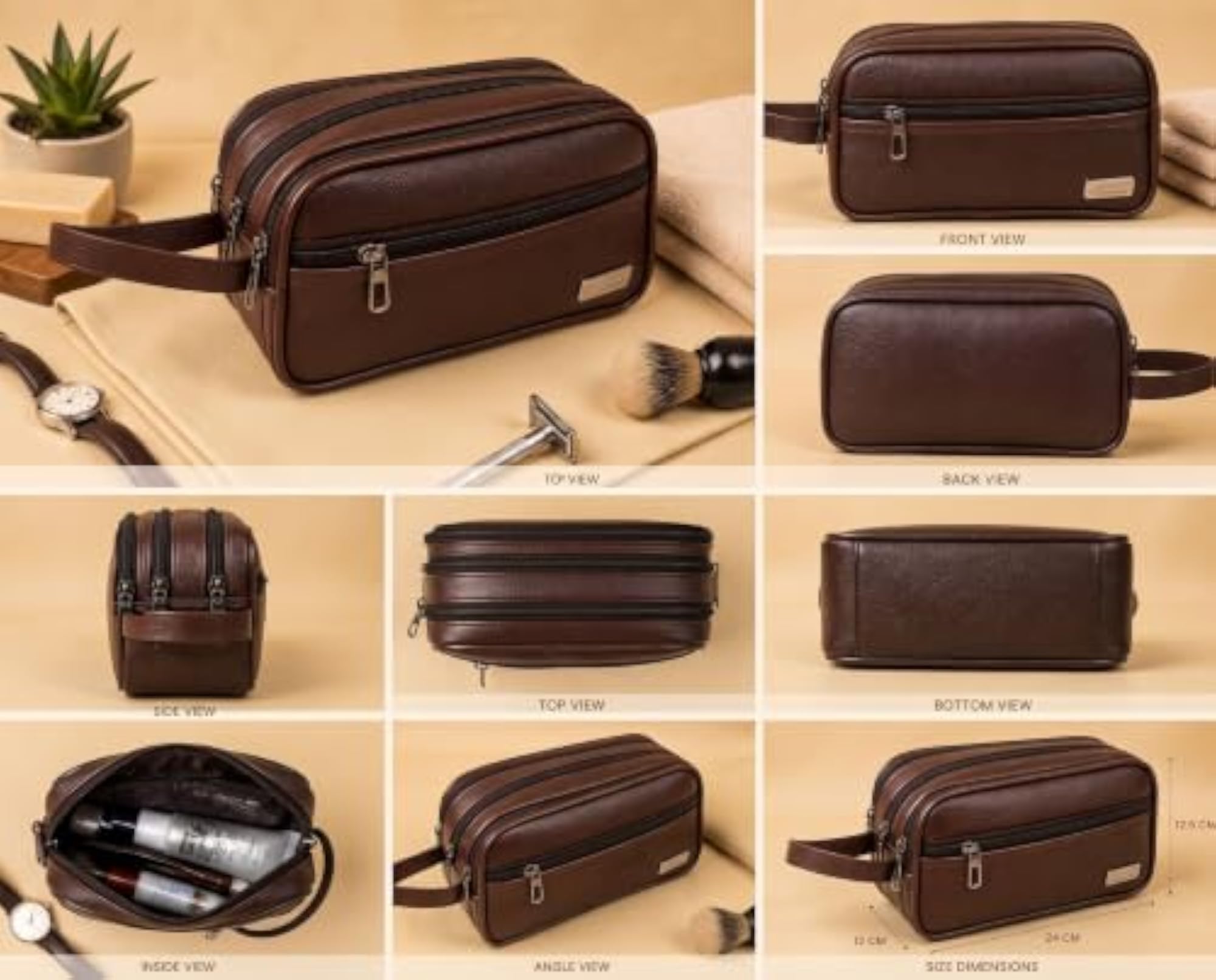 Men's Travel Kit Bag with Multiple Storage Compartments