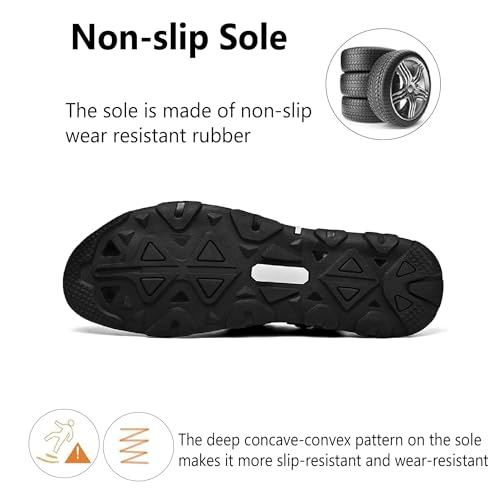 Asifn Mens Beach Sandals Summer Breathable Outdoor Shoes Lightweight Comfortable Walking Leather Closed Toe Casual4