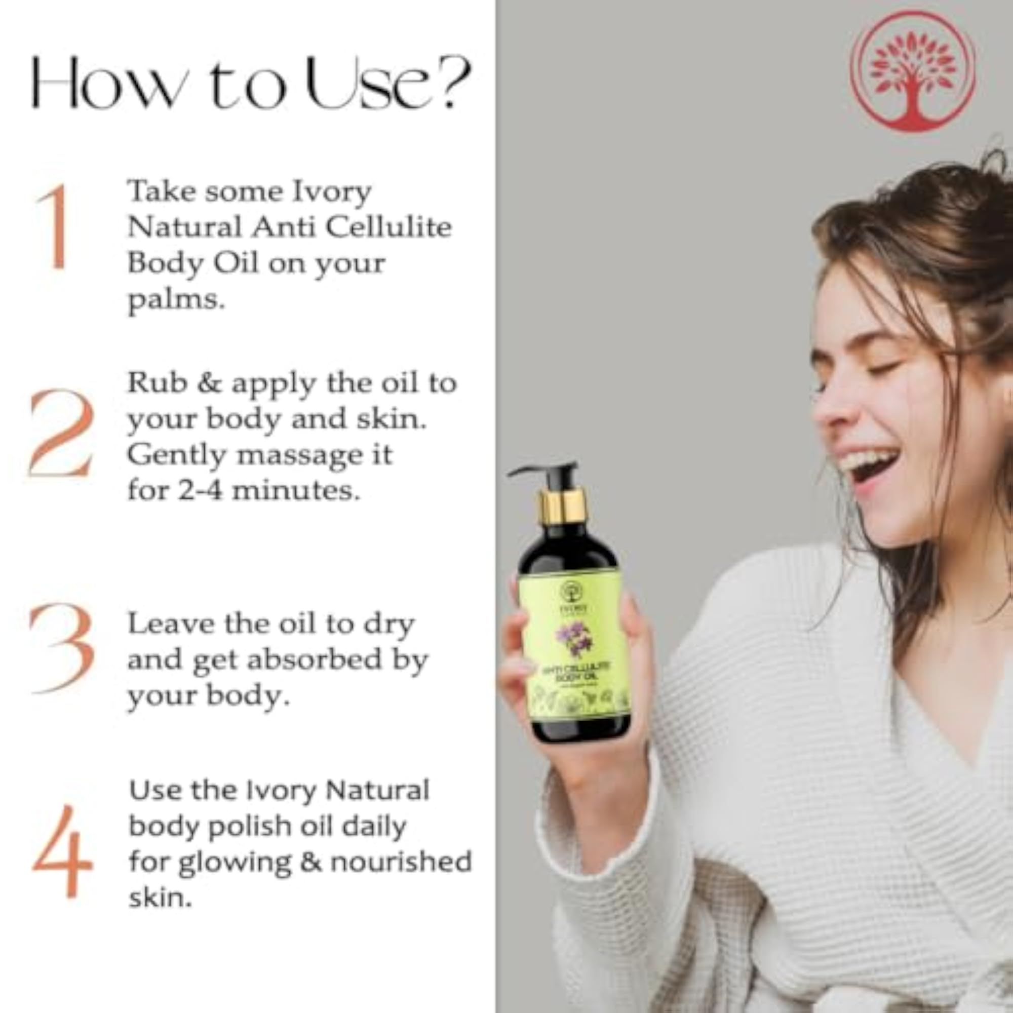 Cellulite Body Massage Oil, Reducing Oil