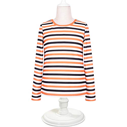 Sunny Fashion Girls T-Shirt Striped School Uniform Size 4-122