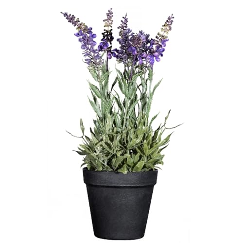 Gasper Künstlicher Lavendel im Topf H. 33cm grün lila Kunstblumen