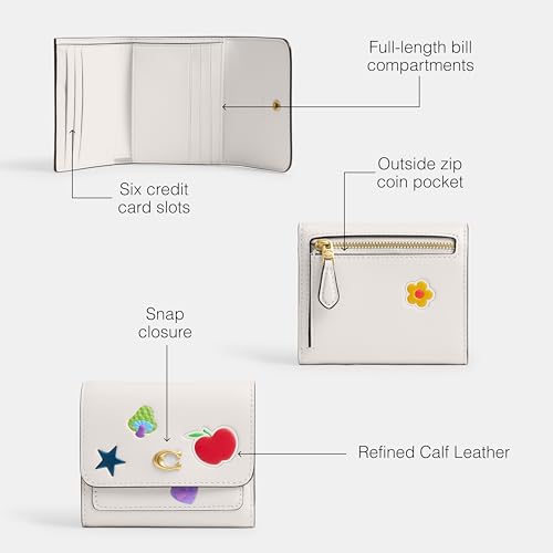 Coach Women's Mila Small Flap Wallet, B4/Chalk Multi3