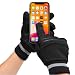 LEAKDRY wasserdichte Handschuhe, Merinowolle, Touchscreen, 3-lagig, Thermo-Winterhandschuhe, Winddicht für Wandern, Skifahren, Fahren, Unisex, für kaltes Wetter (Schwarz, L)
