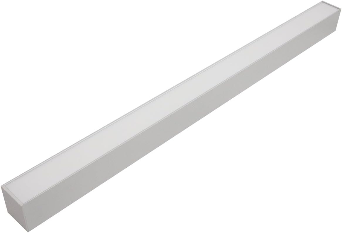 LEDONE Corp 4FT LED Linear Light Fixture 30-50W Selectable CCT 3500K-5000K Commercial Strip 5214 Lumens DLC Warehouse Office Lighting