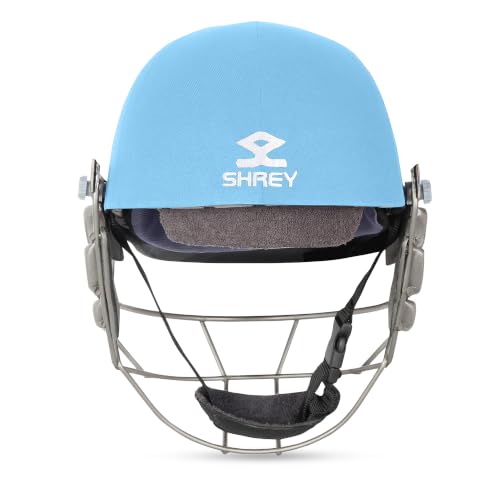 Image of SHREY Pro Guard Stainless Steel 2.0 Batting Cricket Helmet for Men's (SkyBlue, M)