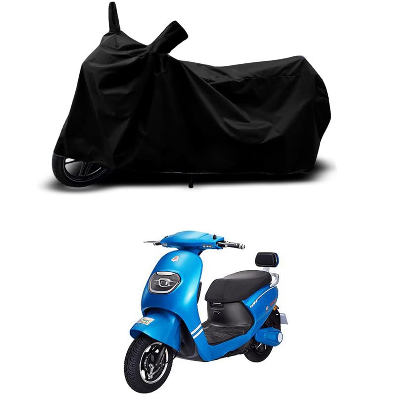 Image of 100% Scratchproof /UV-Rays /Heat Protection /Birds Dropping /Water Resistant /Dust Proof /Waterproof /Bike Scooty Two Wheeler Body Cover Compatible for Sports 63 Alpha 48V All Varients[Black]