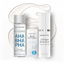Blemish Rescue System AHA BHA PHA Liquid Exfoliant, Acne Patches & Collagen Revitalizer Bundle for Daily Skincare Routines
