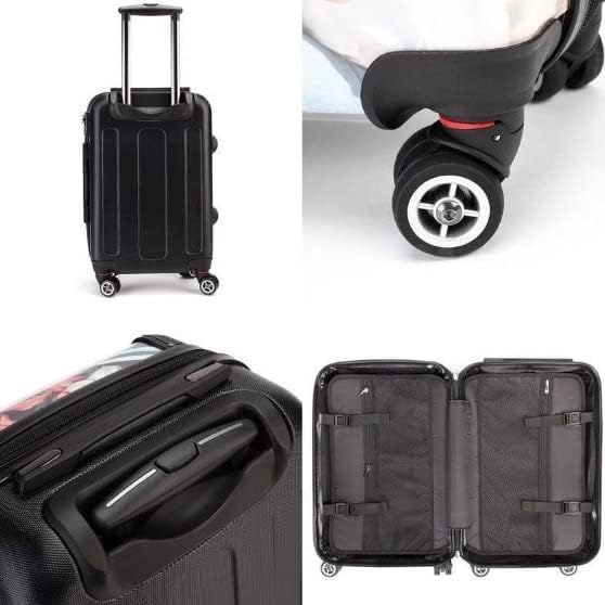 review LIVE x MAINTAIN Personalized Luggage Add Your Name or Initials TSA Lock with 4 Spinner Wheels Hard Case Custom Suitcase Cabin Carry-On & Hold Luggage (Black Marble, Checked-Large 31-Inch)