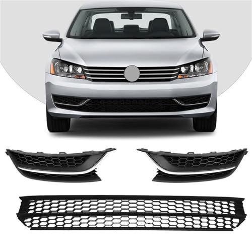 Grille calandre pour remplacer pare-chocs cassé avec cache antibrouillard chromé