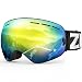 Zionor Zionor Snowmobile Snowboard Skate Ski Goggles with Detachable Lens - Black