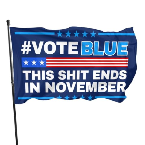 This Shit Ends In November flag Vote Blue Midterms 3x5 Ft Flags Yard Sign Garden Banner