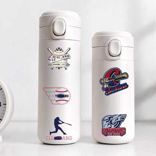 Image of 50 PCS Cleveland American Vinyl Guardians Stickers Pack Baseball Stickers for Water Bottle, Laptop, Bicycle, Computer, Motorcycle, Travel Case, Car Decal Decoration Sticker