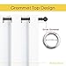 NICETOWN Window Draperies Curtains Panels - Blocking Out 50% Sunlight Curtains, Grommet Top Small Window Drapes for Bedroom (2 Panels, 42 by 45, White)