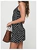 GORGLITTER Women's Polka Dots Tie Backless Tank Dresses Crewneck A Line Mini Vintage Elegant Dress Black X-Large #3