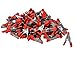 Wideskall® 2" inch Mini Metal Spring Clamps w/ Red Rubber Tips Clips (Pack of 60)