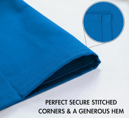 Image of Ruvanti Cloth Napkins Set of 12, Cotton Enrich 18 inchx18 inch - Blue | Washable, Soft, Durable & Absorbent Everyday Napkins. For Home, hotel, Wedding Napkins, Thanksgiving, Christmas Dinner Napkin