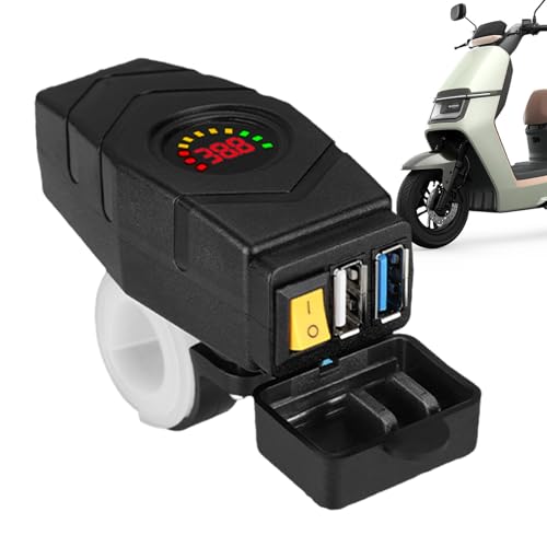 Chargeur de voiture électrique USB C avec indicateur de tension pour recharge rapide de scooter