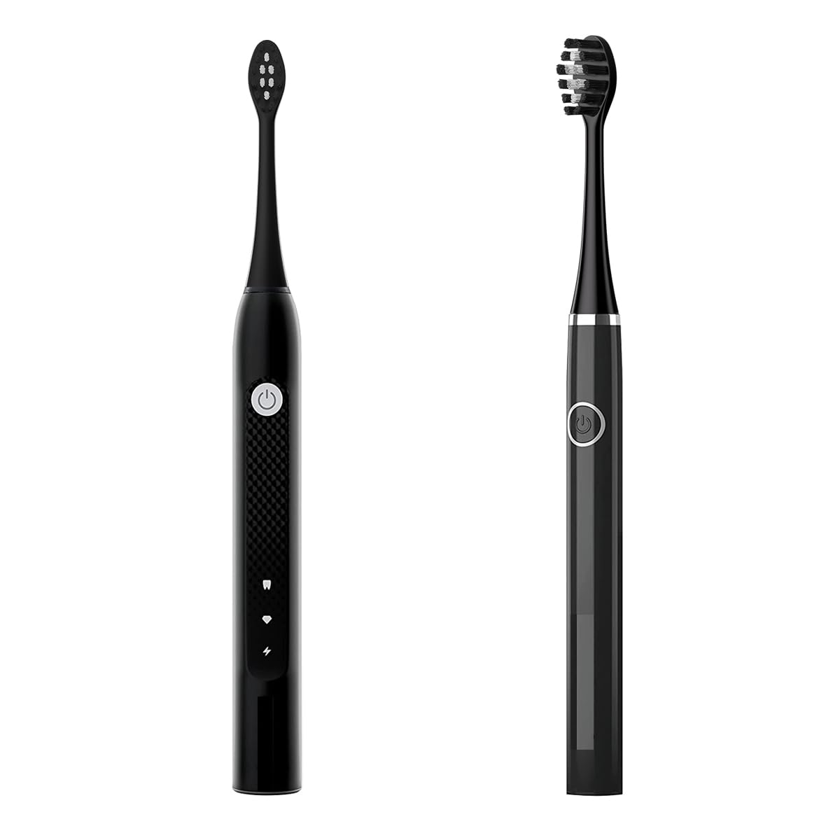 Cabezales de repuesto para cepillo de dientes eléctrico Gleem, diseño en forma de W plantado con cerdas de nailon (negro)