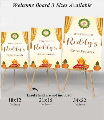 Theme My Party Customised House Warming Signage I Customised House Warming Welcome Sign Board I House Warming Ceremony Welcome Sign Decoration